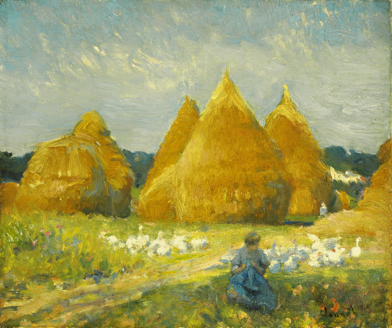 Gänse sammeln von Robert William Vonnoh