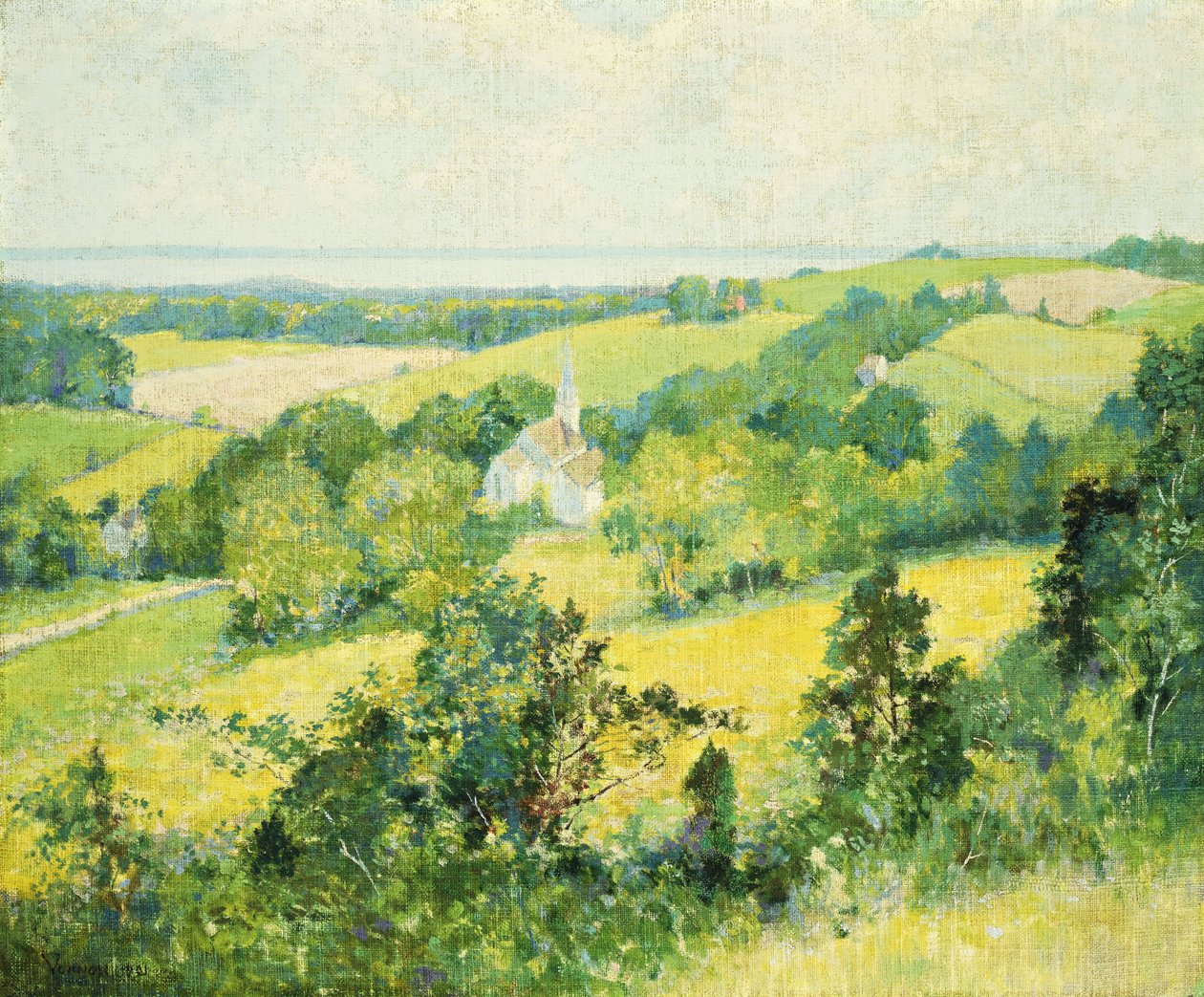 Hügel von Neuengland von Robert William Vonnoh