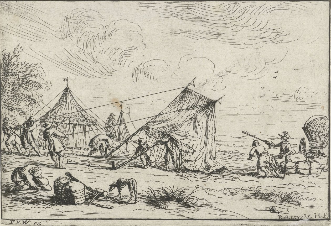 Aufstellen eines Zeltes von Robert van den Hoecke