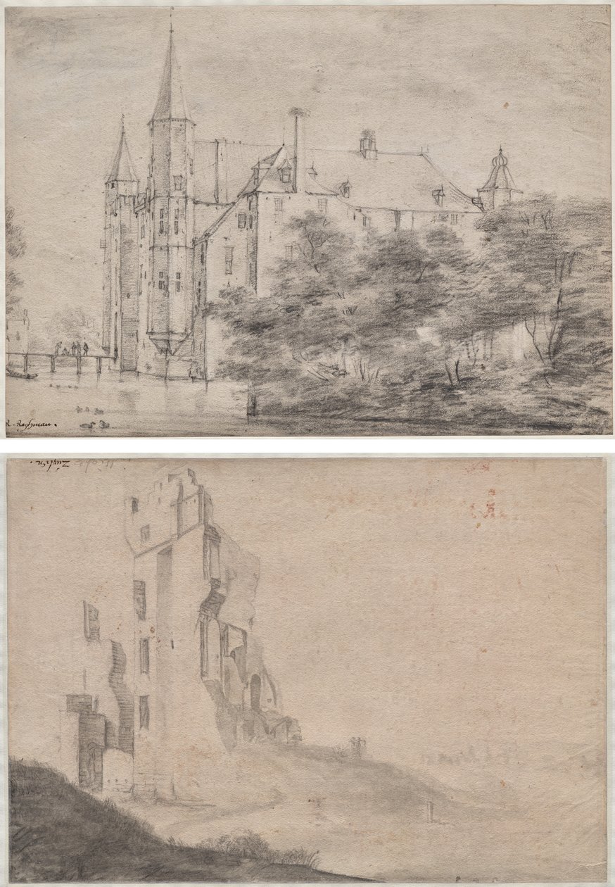 Schloss Zuylen bei Utrecht (recto) von Roelant Roghman