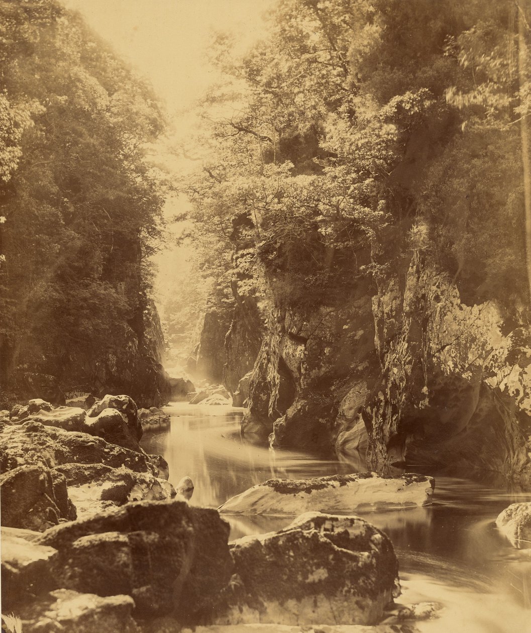 Foss Nevin, am Conway (Wales) von Roger Fenton
