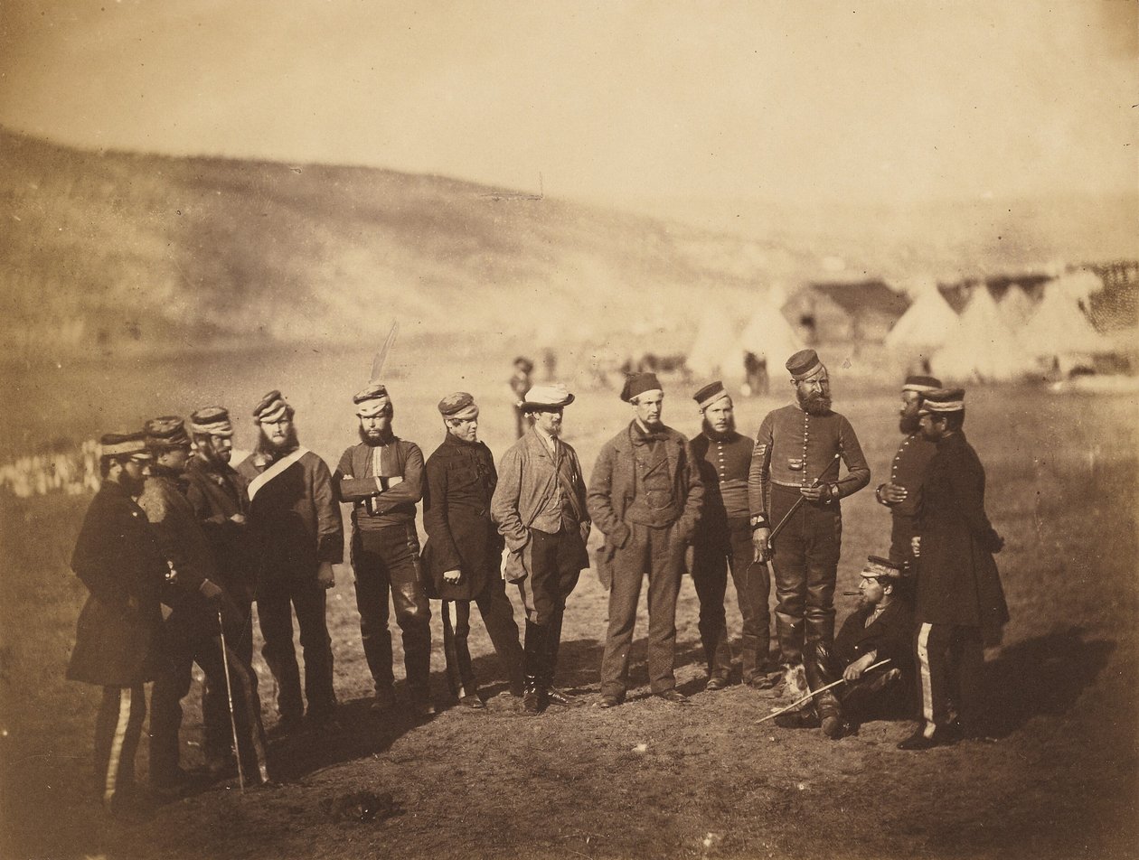 Major Burton und Offiziere der 5. Garde-Dragoner von Roger Fenton