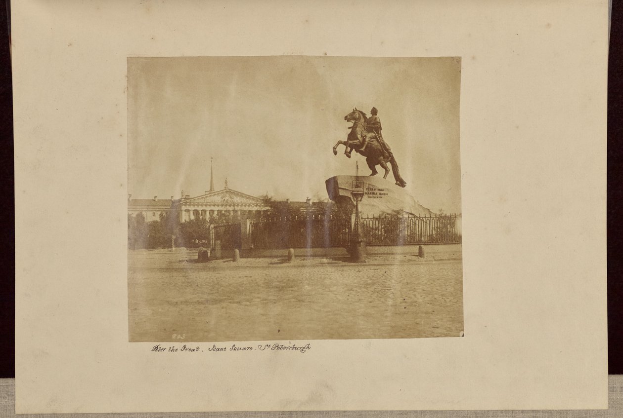Peter der Große, Isaaksplatz, St. Petersburg von Roger Fenton