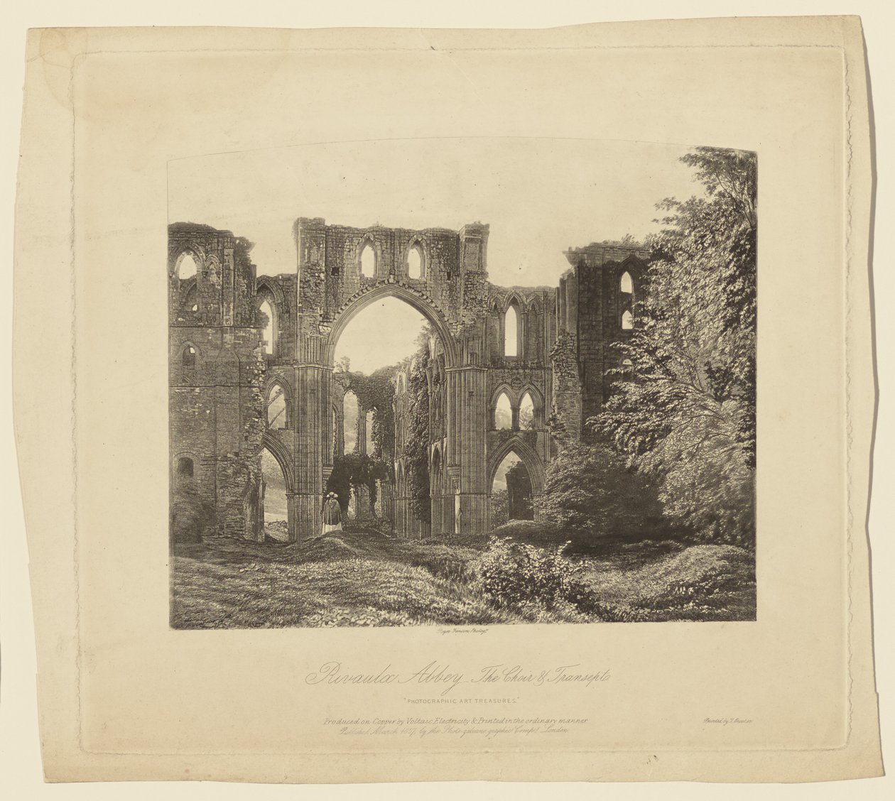 Rievaulx Abbey, Chor und Querschiff von Roger Fenton