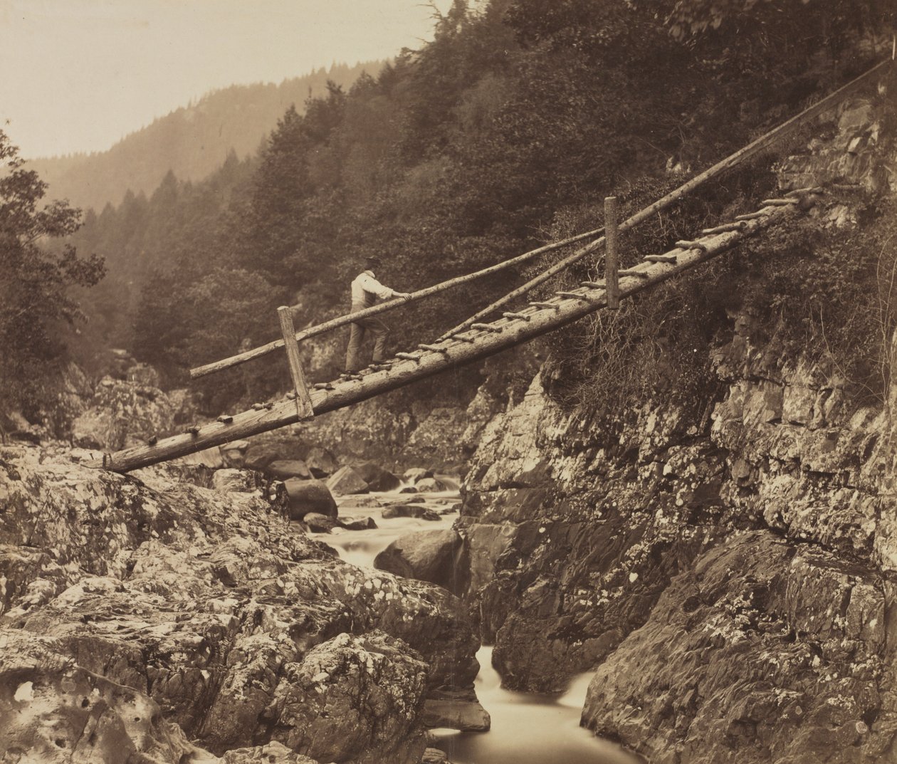 Die Miners Bridge, am Llugwy, Nordwales von Roger Fenton