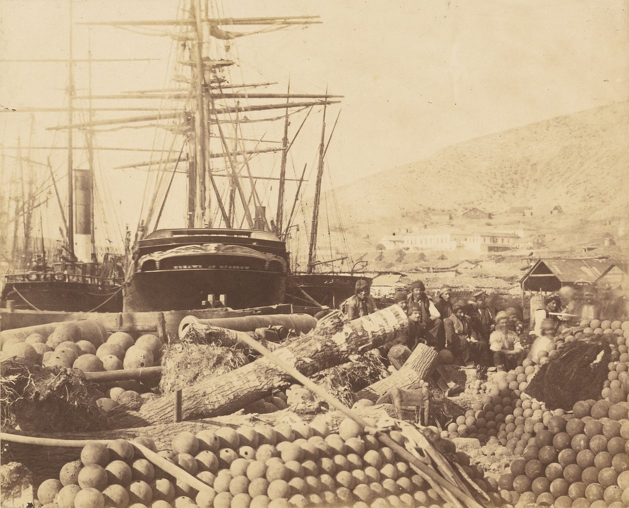 Das Ordnance Wharf, Balaklava von Roger Fenton