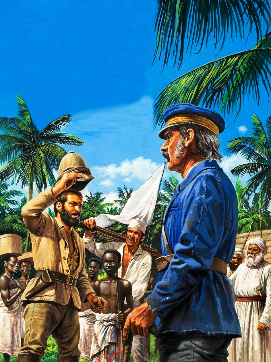 Henry Stanley begrüßt David Livingstone von Roger Payne