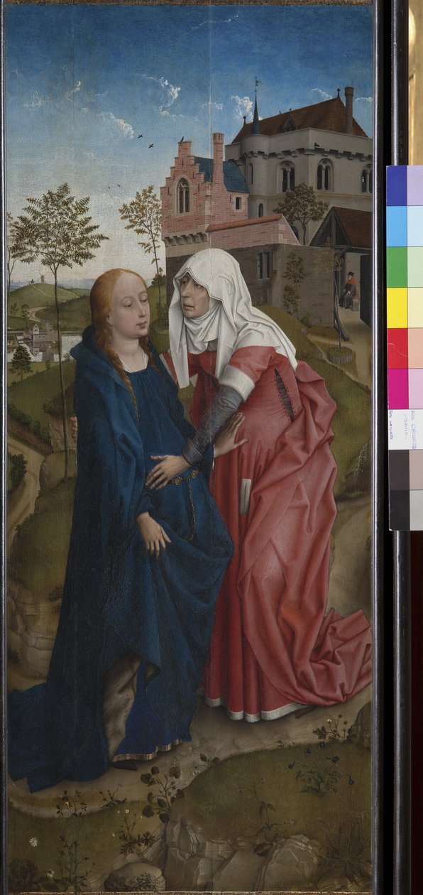Die Heimsuchung, ca. 1435 von Rogier van der (workshop of) Weyden