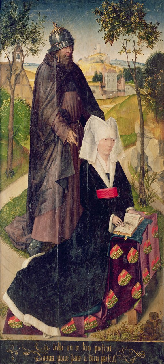 Guillemette de Montagu mit Saint Guillaume, 1460-66 von Rogier van der Weyden