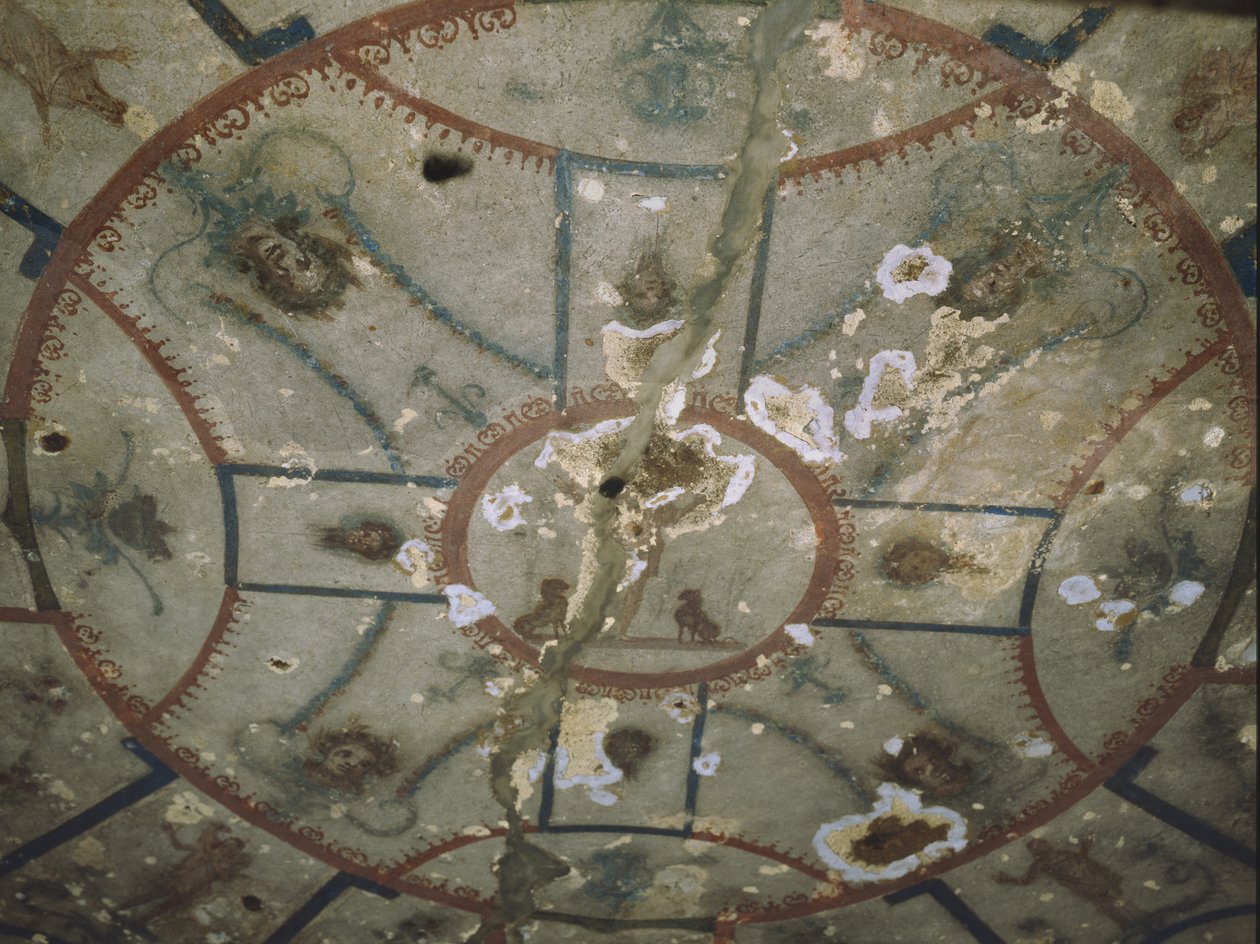 Decke der Kapelle des Guten Hirten, Katakomben San Callisto, Rom von Roman