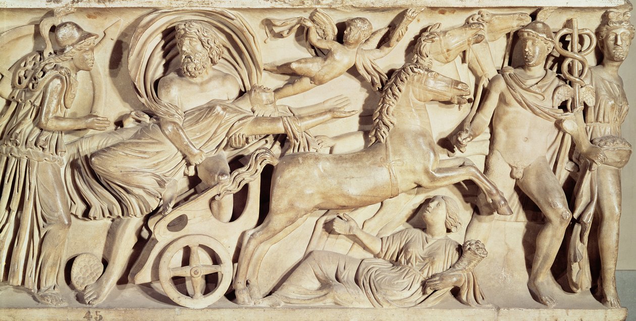 Sarkophag, der die Entführung der Proserpina darstellt von Roman