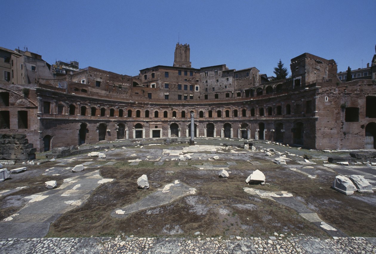 Ansicht des Forums von Trajan, erbaut 107-112 von Roman