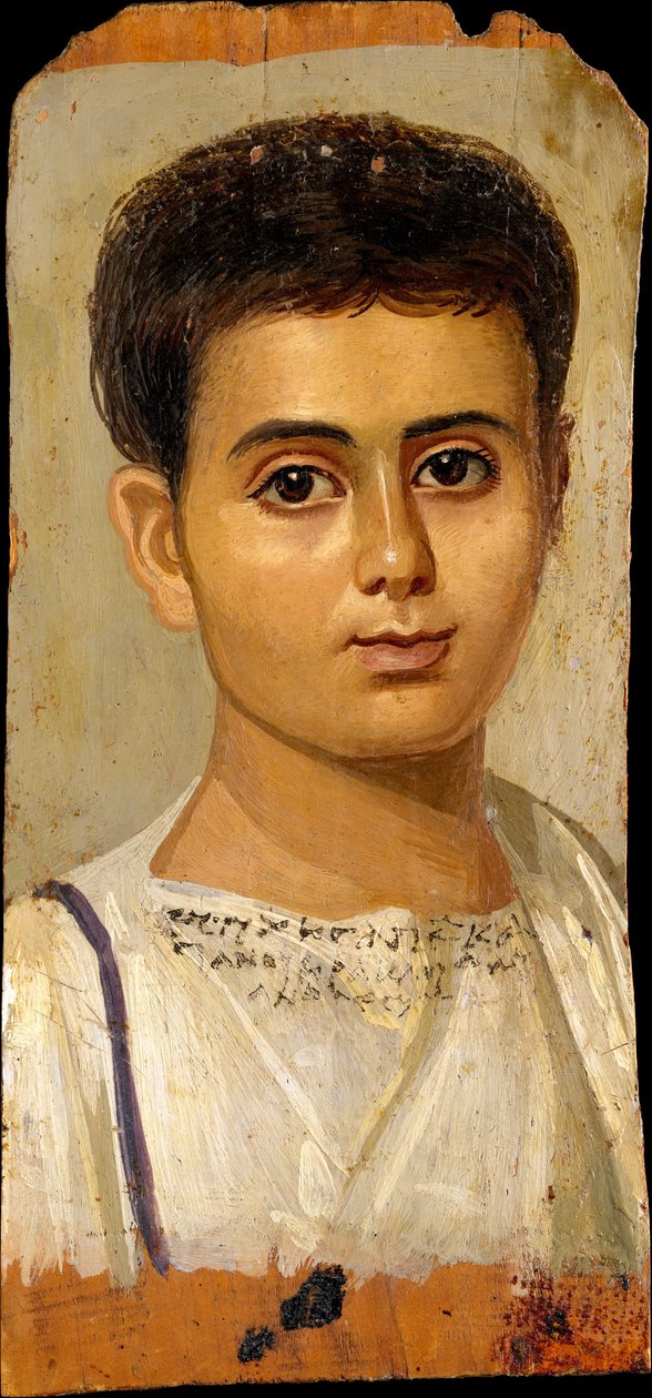Porträt des Jungen Eutyches, 100-150 n. Chr. von Roman Period Egyptian