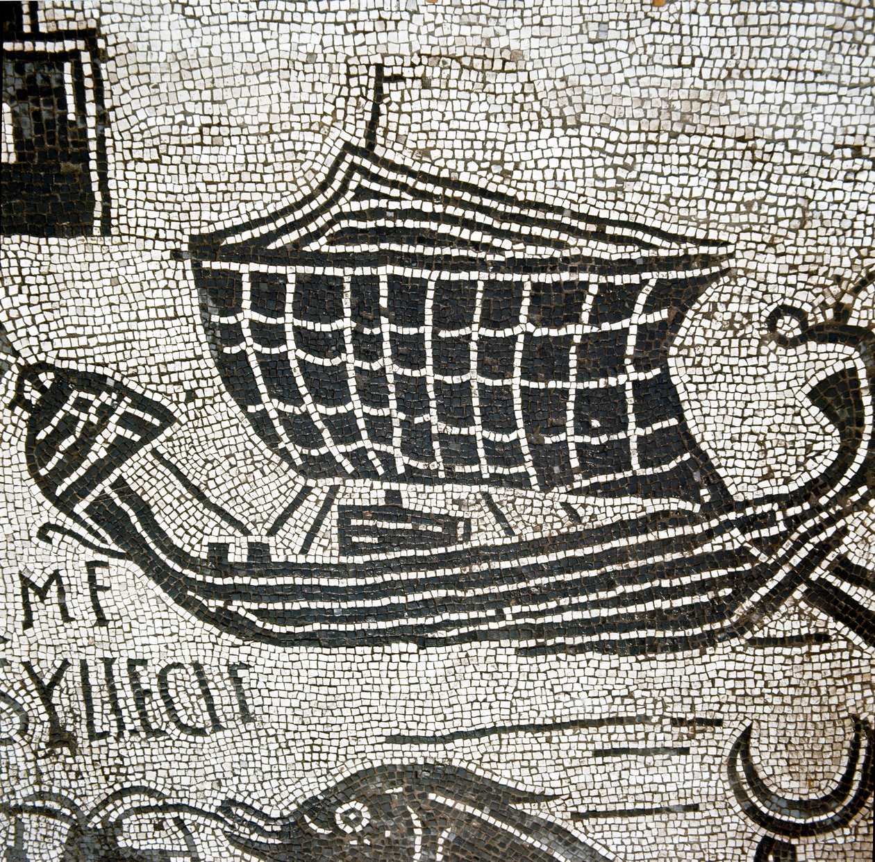 Ein Schiff aus Alexandria im Hafen von Ostia von Roman