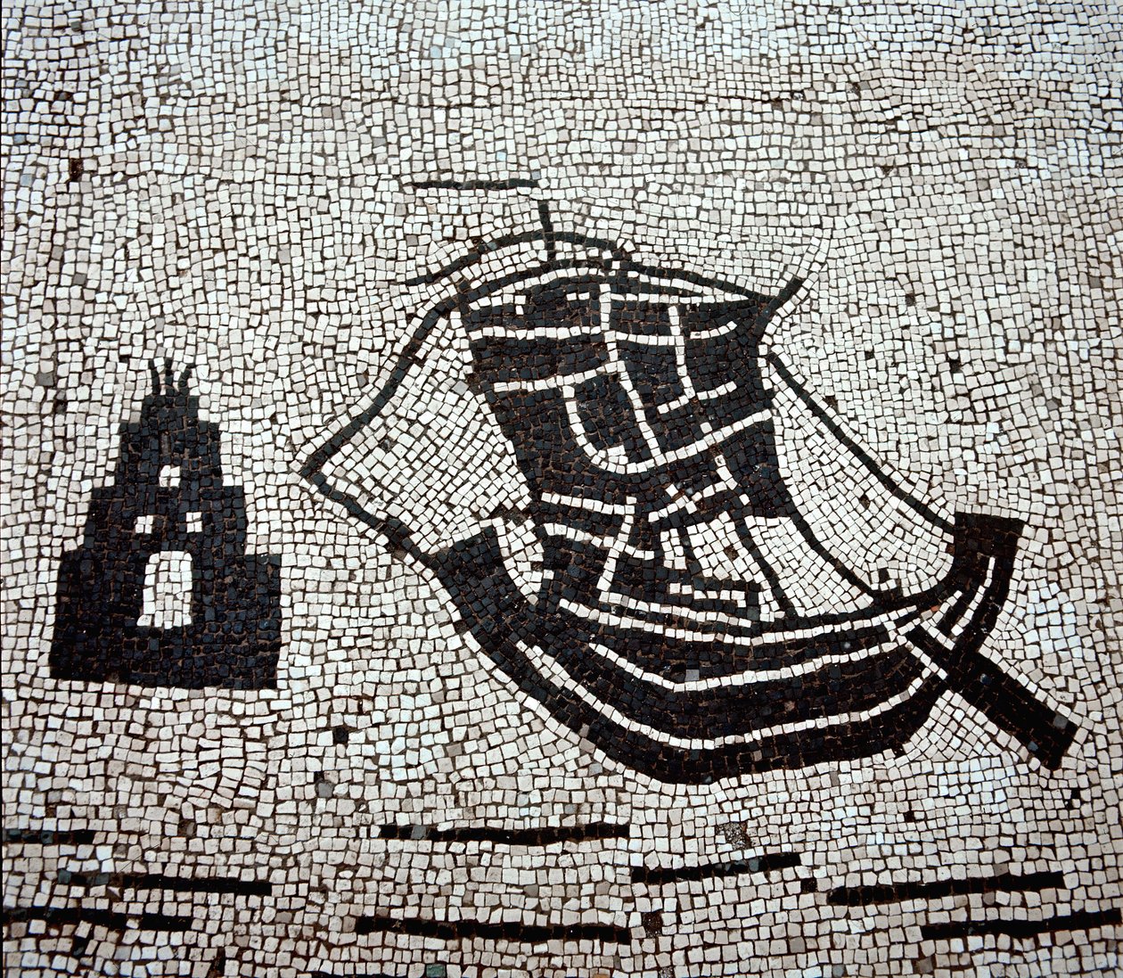 Ein Schiff im Hafen von Ostia von Roman