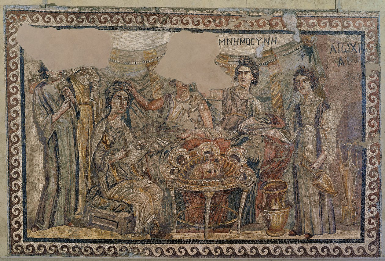 Begräbnissymposium, aus der Nekropole von Antiochia, spätes 4. Jahrhundert n. Chr. von Roman