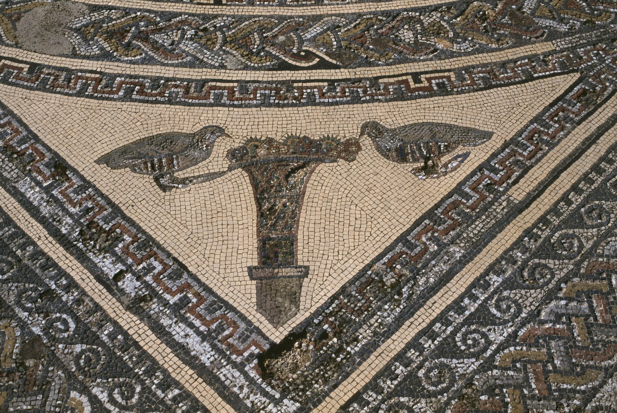 Haus des Orpheus, Orpheus umgeben von wilden Tieren (Detail) von Roman
