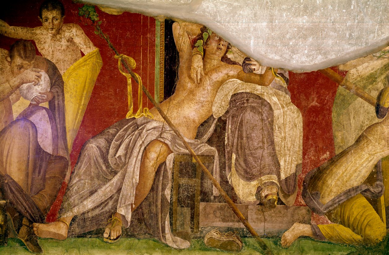 Einweihungsriten des Dionysoskults, Fresko aus der Villa Dei Mysteri von Roman