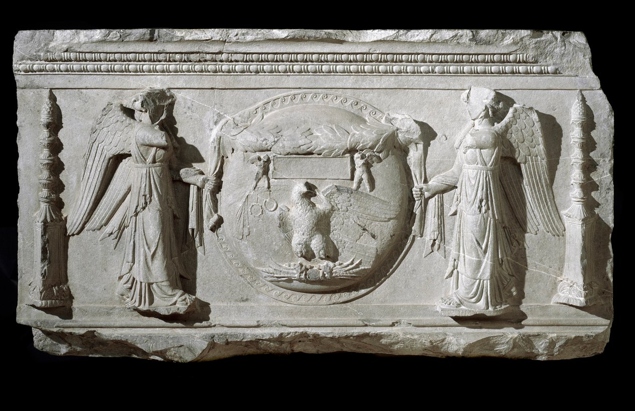 Marmorrelieffragment von der Plaza de la Consolazione in Rom von Roman