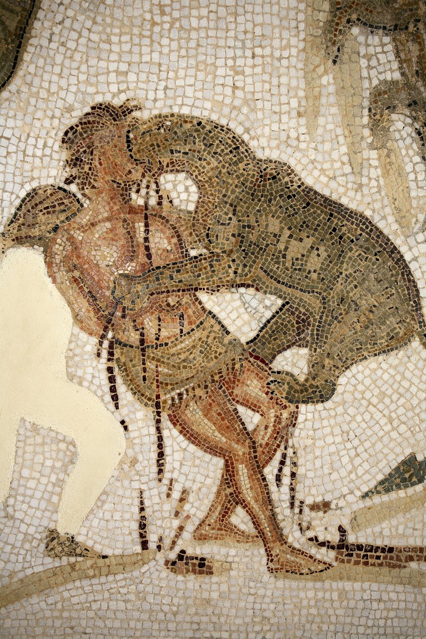 Mosaik, das die Folter eines Sträflings darstellt von Roman