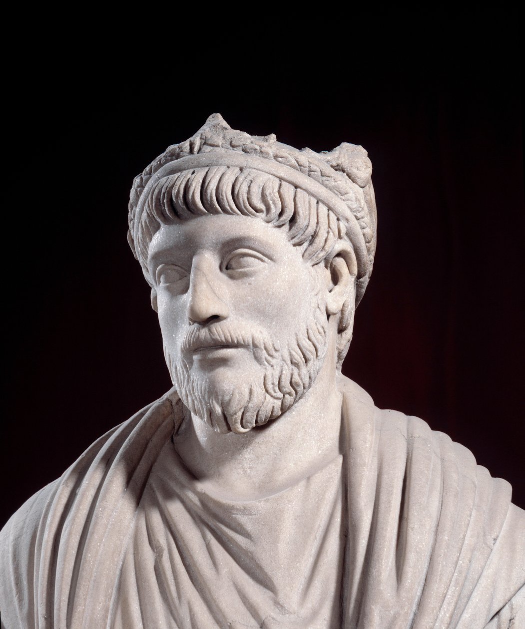 Römisch-Griechische Kunst: Skulptur des römischen Kaisers Julian der Apostat von Roman