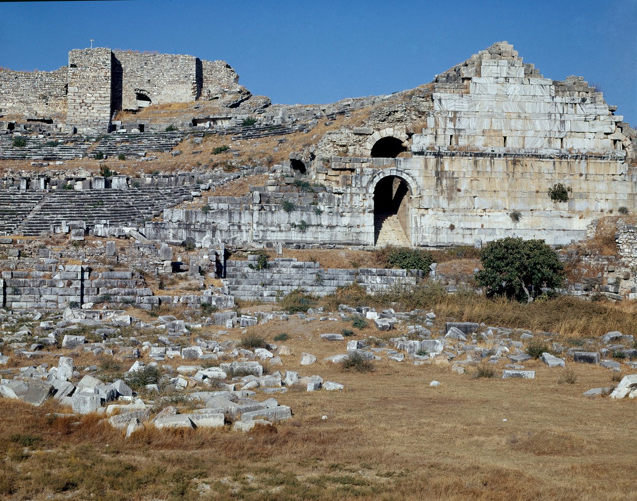 Römische Kunst, hellenistische Periode: das Theater von Milet. 2. Jahrhundert. Türkei von Roman