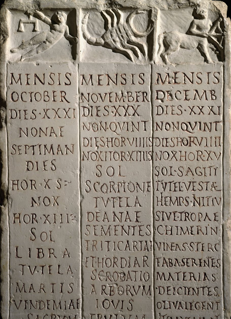 Römische Kunst: Kalender vom Marsfeld von Roman