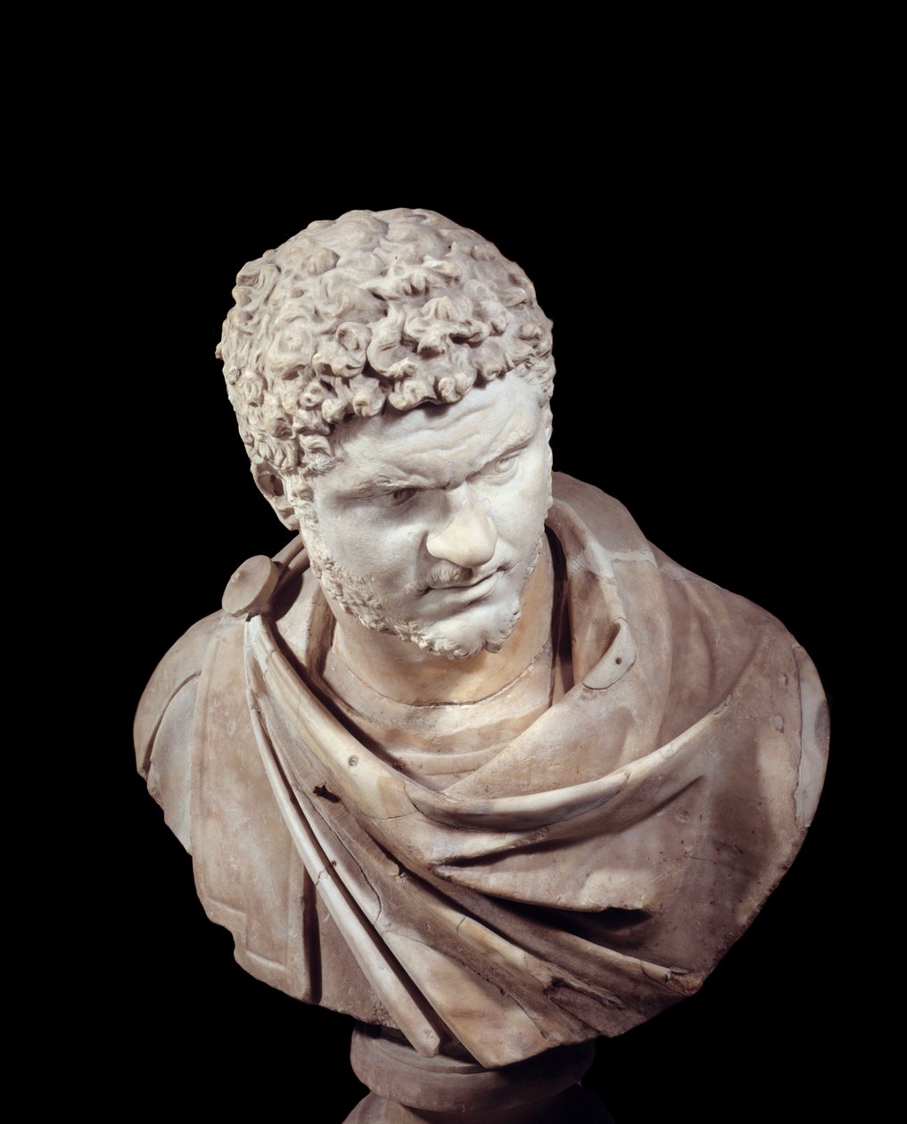 Römische Kunst: Marmorbüste von Caracalla, Kaiser von 211 bis 217 n. Chr. von Roman