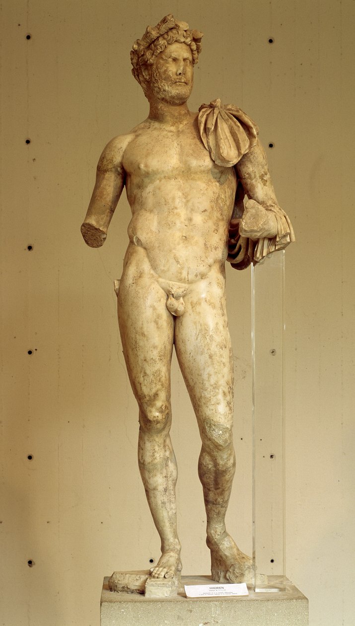 Statue des Kaisers Hadrian - Archäologisches Museum von Vaison-la-Romaine, 2. Jahrhundert von Roman