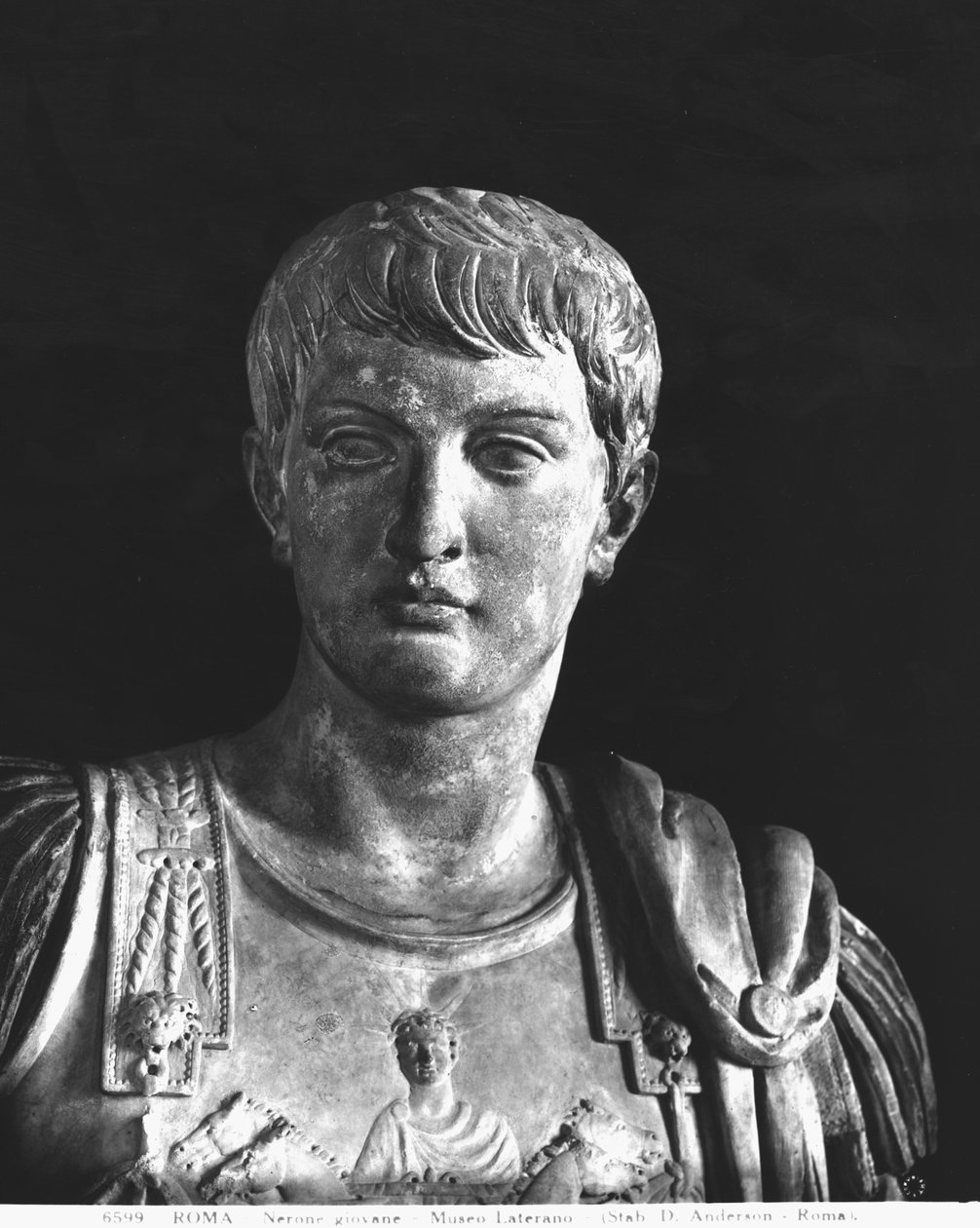 Statue des jungen Nero (37-68 n. Chr.) ca. 54 (Marmor) (Detail) von Roman