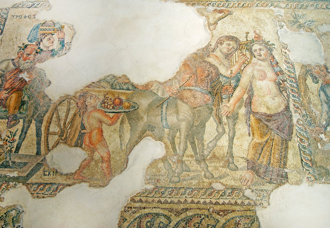 Der triumphale Zug des Dionysos, Haus des Aion, Paphos, Zypern von Roman