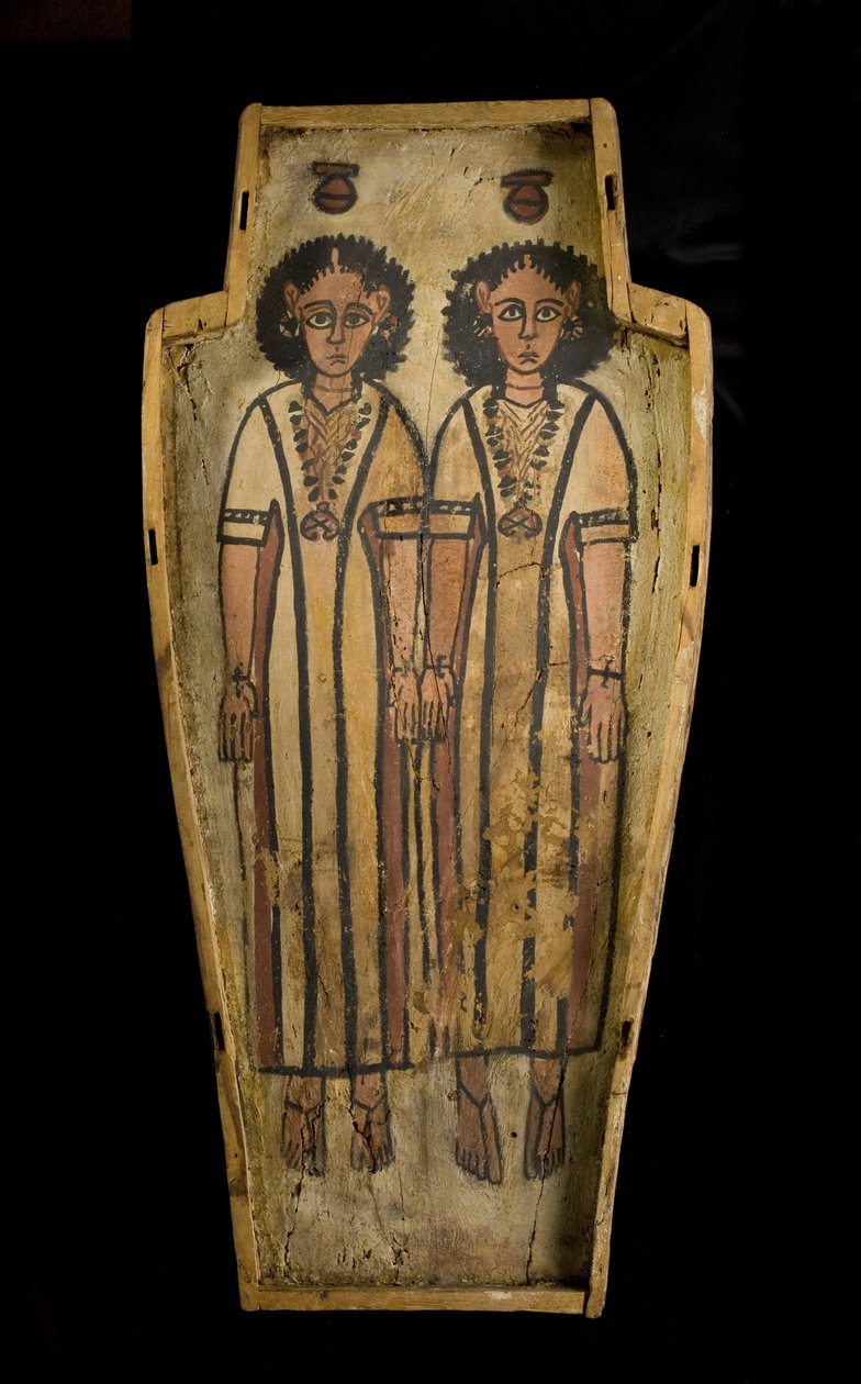 Basis eines anthropoiden Sarges, Oberägypten, Theben, Spätrömische Zeit, ca. 175-200 n. Chr. von Roman Period Egyptian