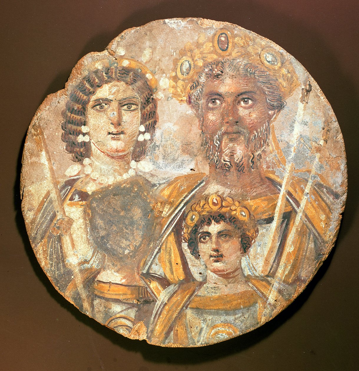 Tondo: Tafel der Familie des Septimius Severus von Roman Period Egyptian