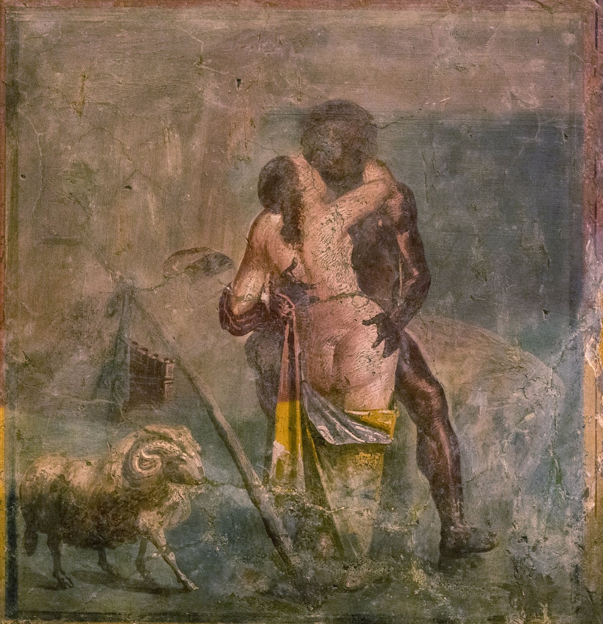 Galatea und Polyphemus, 1. Jahrhundert von Roman Pompeian wall painting.