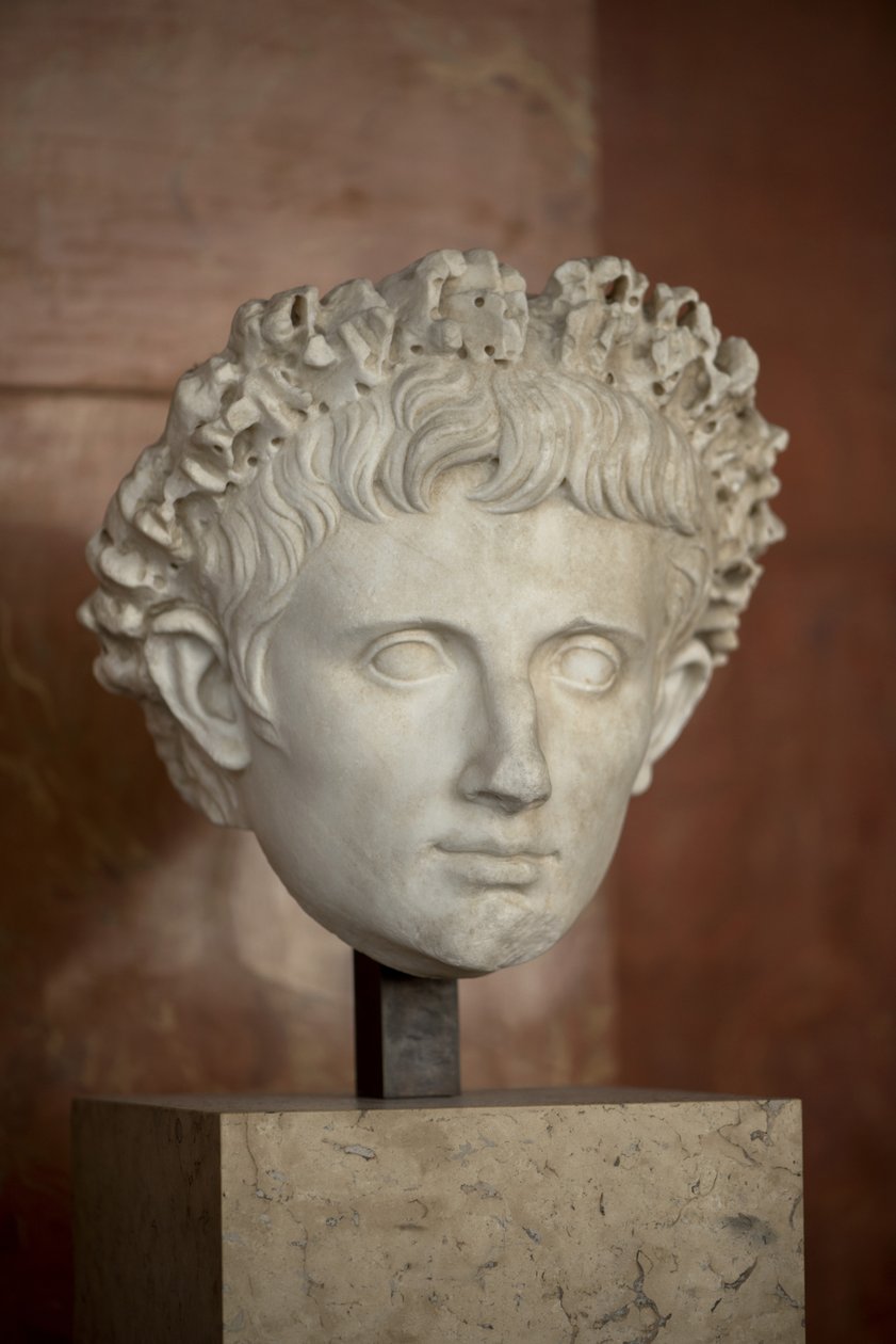 Kopf des Kaisers Augustus (63 v. Chr. - 14 n. Chr.) Marmor von Roman Roman