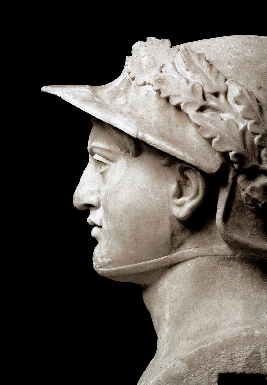 Büste von Pyrrhus I. (oder Pyrrhos) König von Epirus von 306 bis 272 v. Chr. Aus Ercolano (Herculaneum). Nach einem Original von 290 v. Chr. Neapel, Museo Archeologico Nazionale von Roman Roman