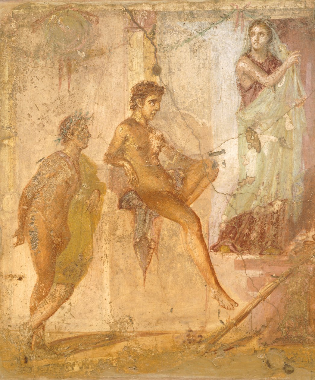 Fresko, das Venus beim Fischen darstellt, aus dem Haus der Goldenen Amorinen, Pompeji, Kampanien, Römische Zivilisation von Roman Roman