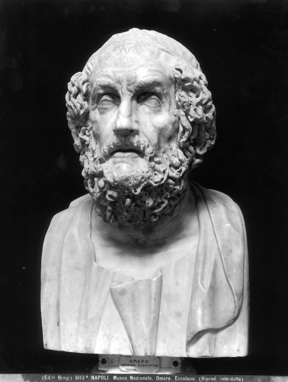 Porträtbüste von Homer, Kopie nach einem griechischen hellenistischen Original von Roman Roman