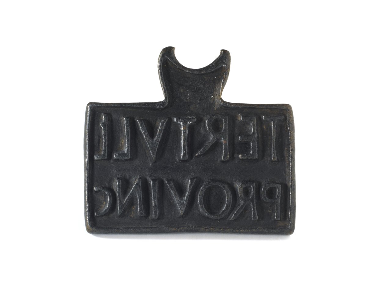 Römischer Stempel zur Kennzeichnung von Produkten oder Eigentum, aus Cramond, Midlothian, 140-211 n. Chr. von Roman Roman