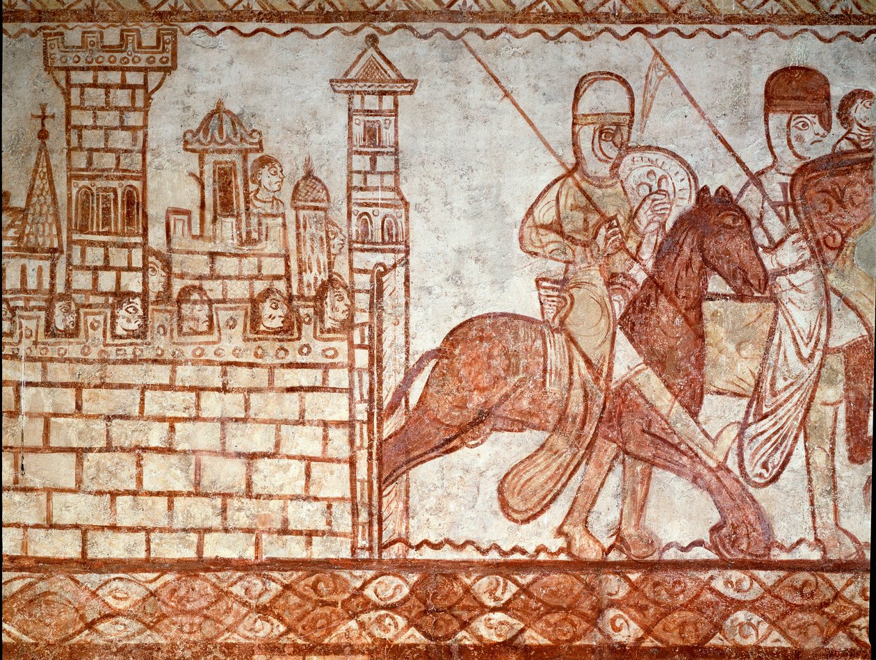 Die Belagerung von Damaskus (Detail) von Romanesque