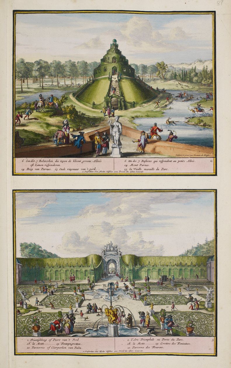 Der Park von Enghien, ca. 1685, Illustration aus 