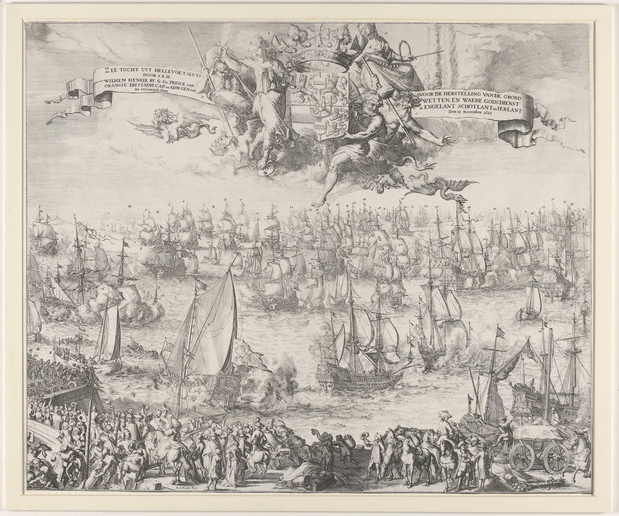 Reise von Wilhelm III. nach England, 1688 von Romeyn de Hooghe (attributed to workshop of)