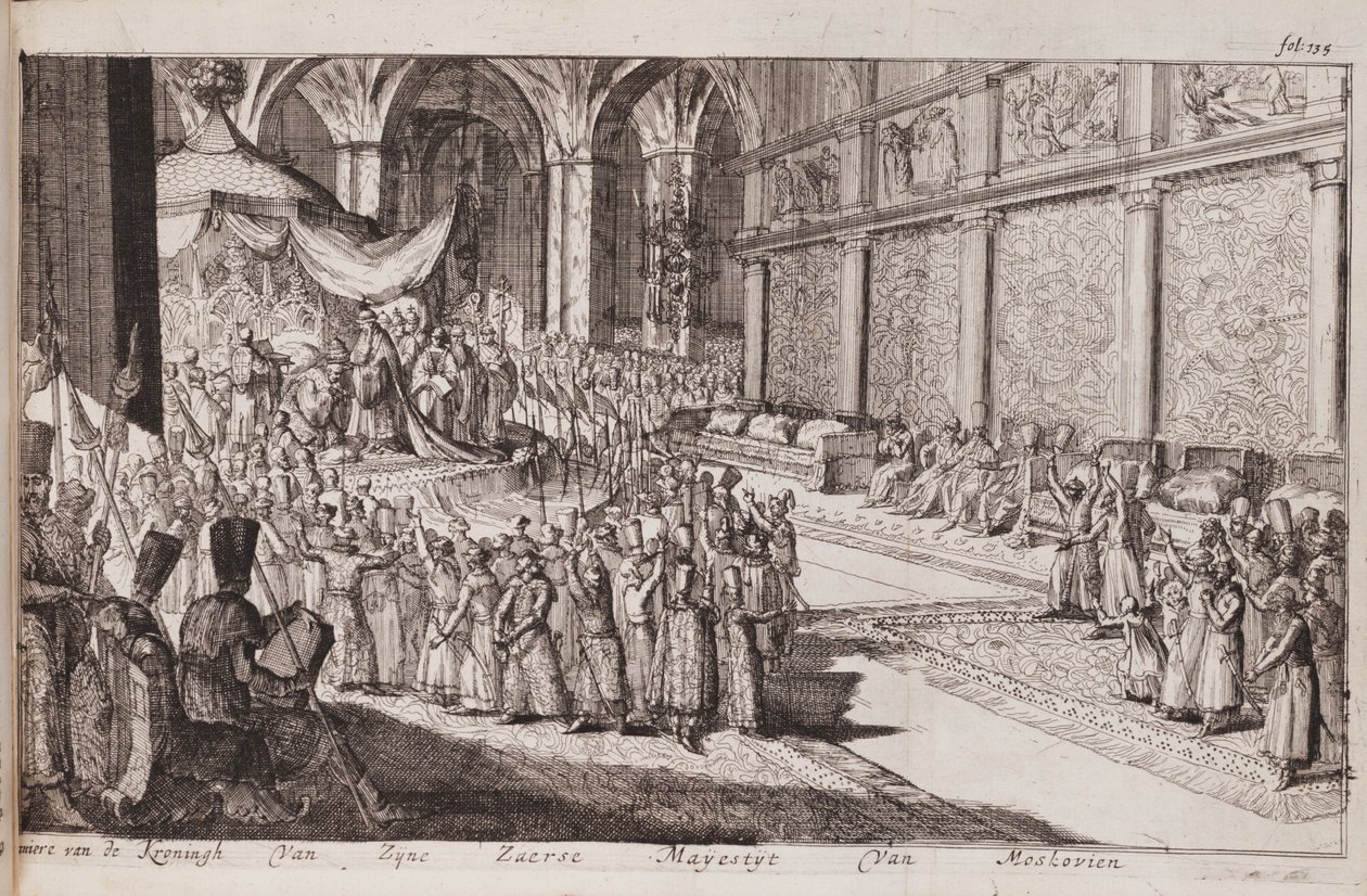 Eine Szene am königlichen Hof von Zar Alexei Michailowitsch, 1677 von Romeyn de Hooghe