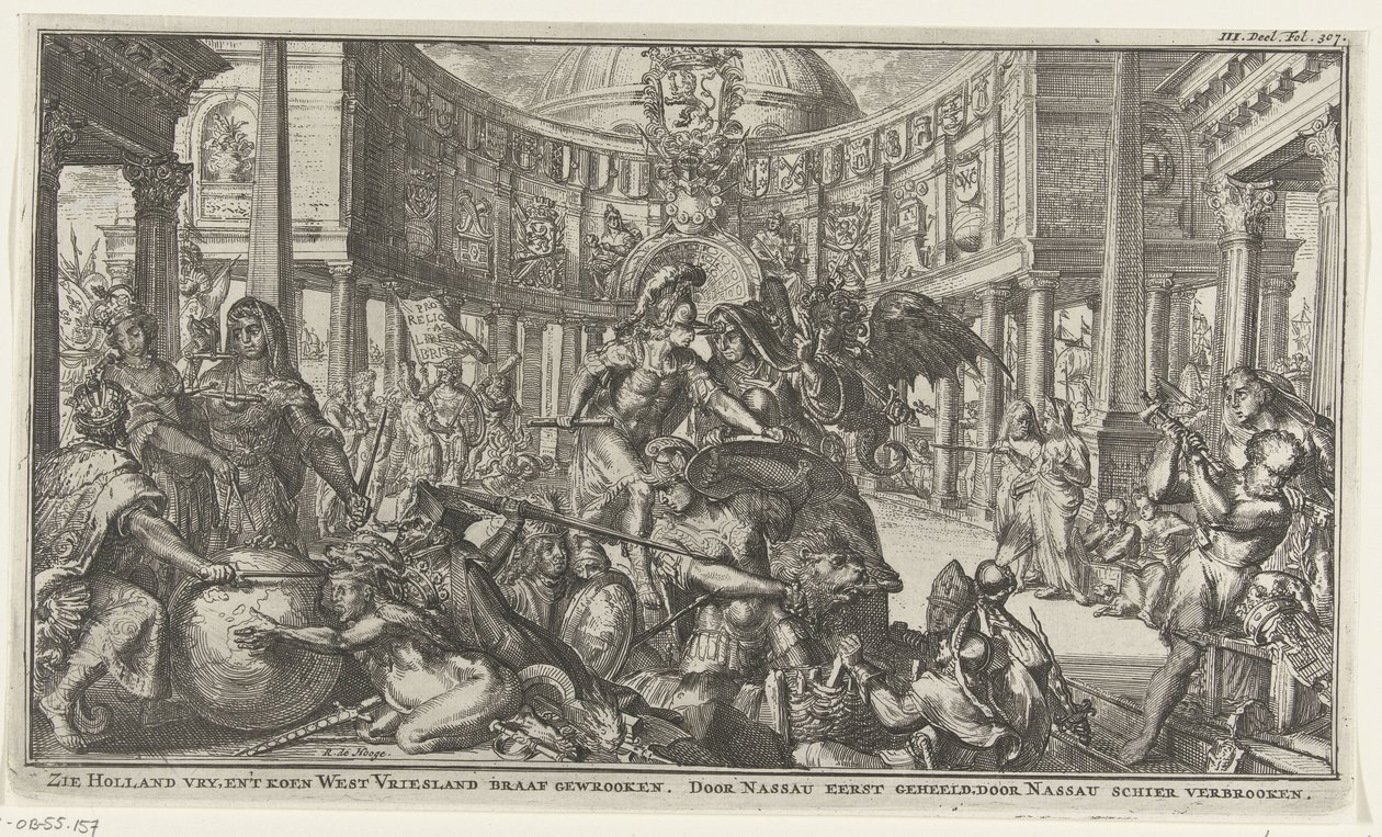 Allegorie über die Rolle von Nassau in der Einheit der Republik von Romeyn de Hooghe