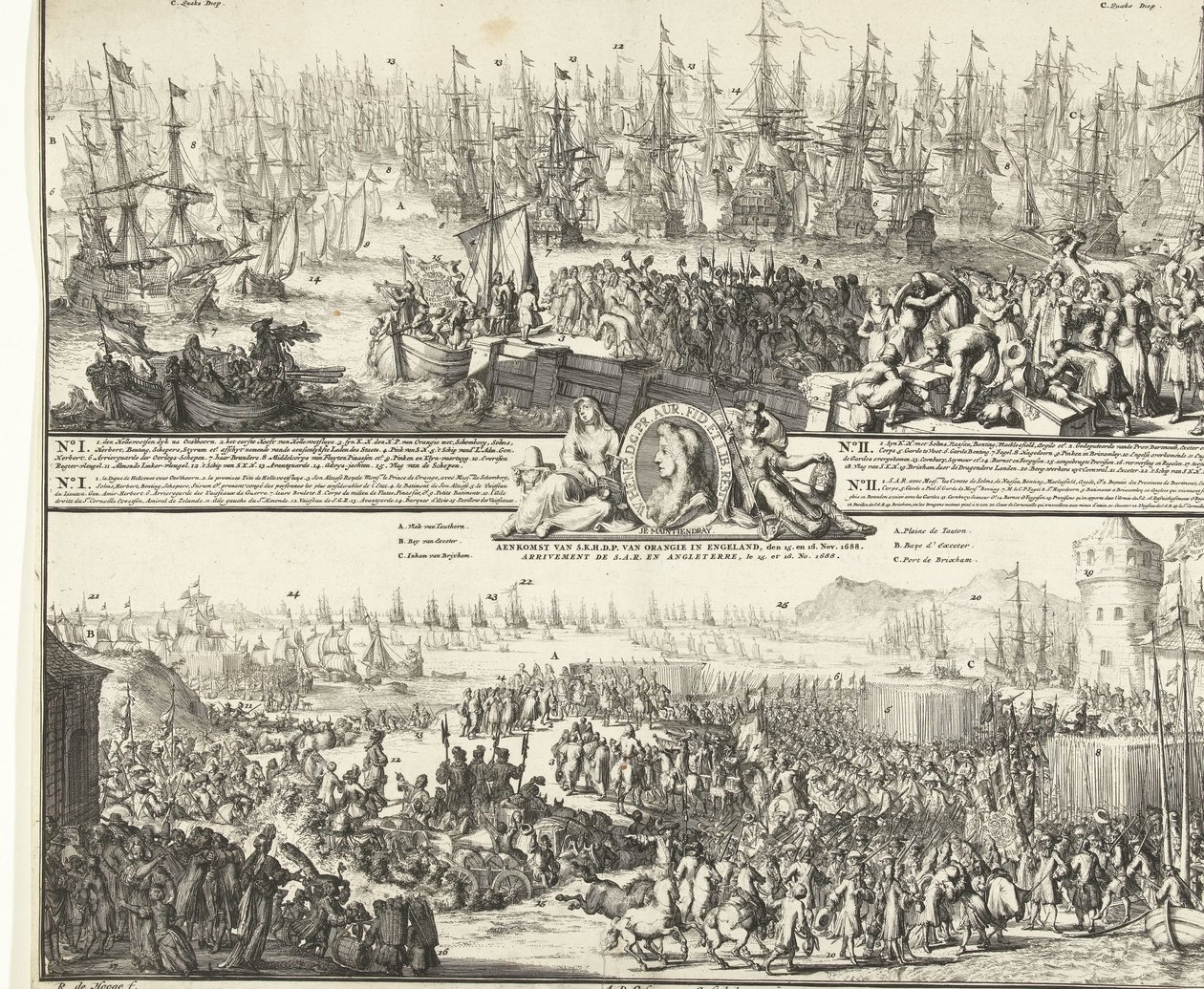Reise von Wilhelm III. nach England, 1688 von Romeyn de Hooghe