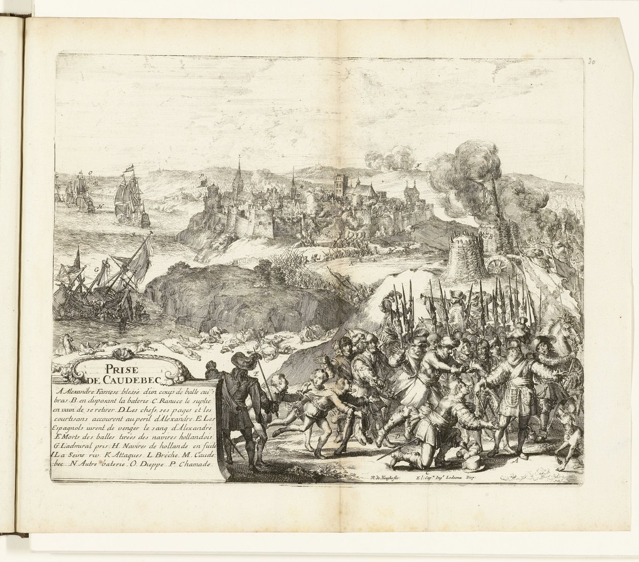 Verovering van Caudebec, 1592 von Romeyn de Hooghe