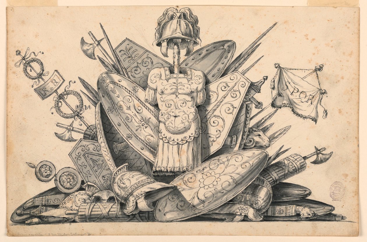 Waffentrophäe von Romolo Achille Liverani