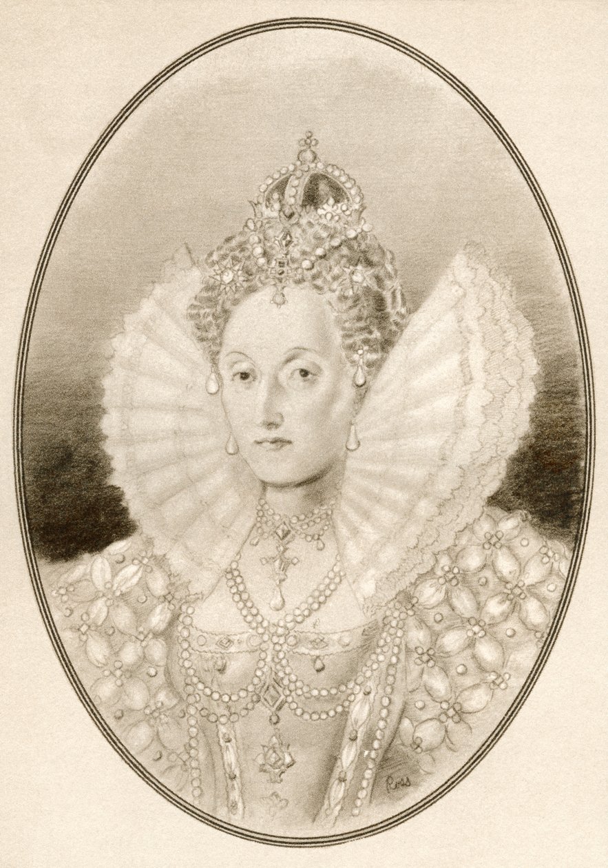 Elisabeth I., auch bekannt als Die Jungfräuliche Königin, Gloriana oder Gute Königin Bess, aus Living Biographies of Famous Rulers von Ross Gordon