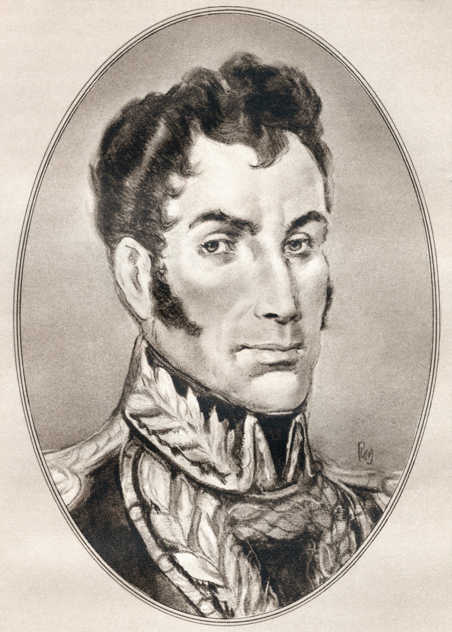 Simon Jose Antonio de la Santusima Trinidad Bolivar Palacios Ponte y Blanco, aus Living Biographies of Famous Men von Ross Gordon