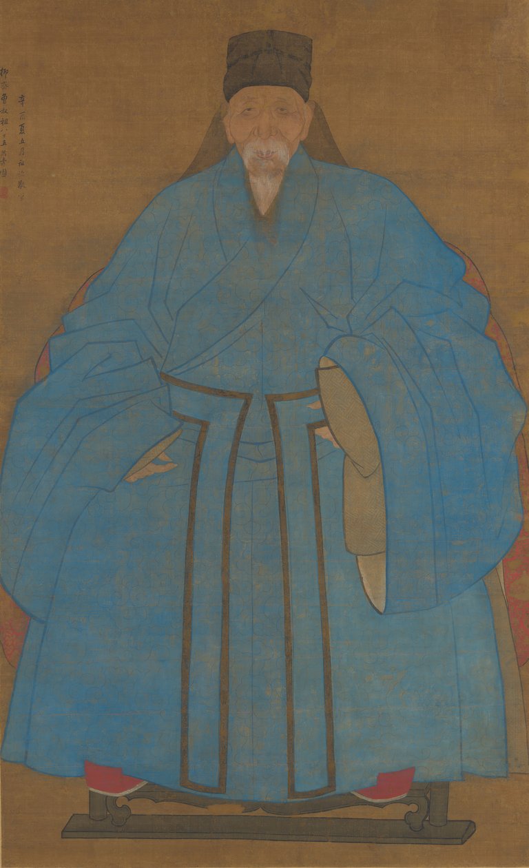 Porträt des Urgroßonkels des Künstlers Yizhai im Alter von fünfundachtzig Jahren...1561 oder 1621 von Ruan Zude